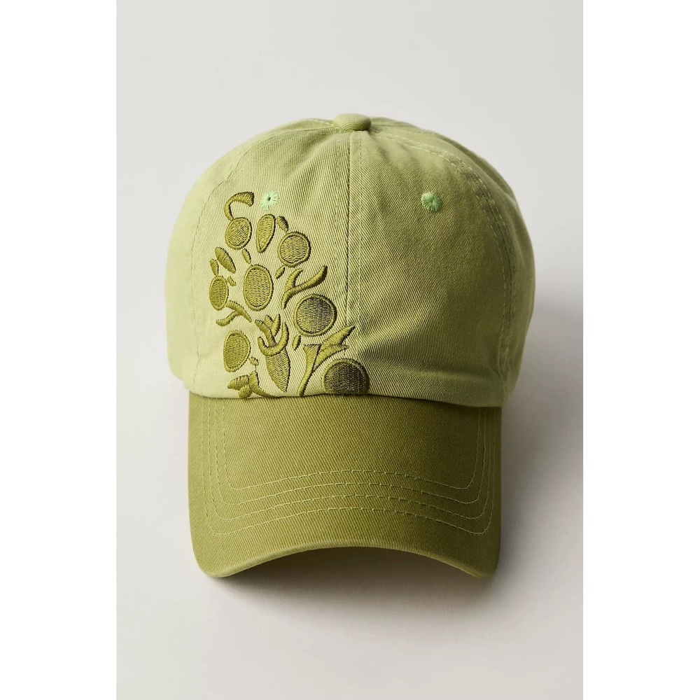 NWT New Free People FP Movement Out Of Bounds Green Baseball Logo Hat Cap